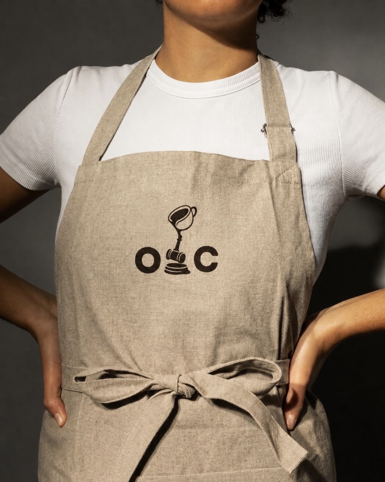 Objection Cafe branded apron